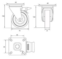 Roți industriale Vorel VOR87382 imaginea #2 — magazin online Desire.md