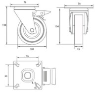 Roți industriale Vorel VOR87383 imaginea #2 — magazin online Desire.md