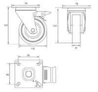 Roți industriale Vorel VOR87384 imaginea #2 — magazin online Desire.md