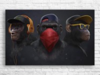 Pictură ArtDesign Fashionable monkeys 40x65cm (FJ-10010)