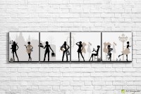 Pictură ArtDesign Fashionable silhouettes 205x50cm (L-10109)