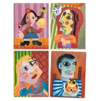 Set pentru creatie Djeco La tête au carré DJ09386