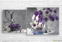 Pictură ArtDesign Flowers vase and plums 125x60cm (C-10262)