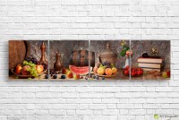 Картина ArtDesign Fruits wine and books 205x50cm (E-10116)