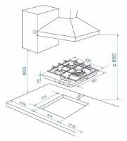 Plită incorporabilă cu gaz Candy CHXG53CWB imaginea #3 — magazin online Desire.md