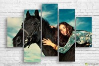 Картина ArtDesign Girl and horse 155x108cm (L-10046)