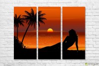 Картина ArtDesign Girl at sunset 103х80cm (L-10007)