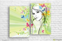 Pictură ArtDesign Girl spring 104х86cm (L-10001)