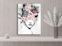 Pictură ArtDesign Girl with flowers and butterflies 48x65cm (PO-10037)