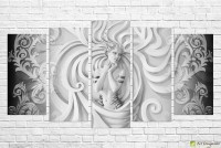 Картина ArtDesign Girl with silver pattern 150х69cm (L-10021)