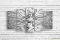 Картина ArtDesign Girl with silver pattern 150х83cm (L-10022)