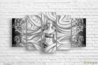 Картина ArtDesign Girl with silver pattern 150х83cm (L-10023)
