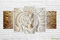 Pictură ArtDesign Girl with silver pattern 150х83cm (L-10024)