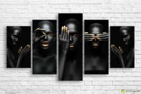 Pictură ArtDesign Girls in gold 150x80cm (L-10115)