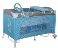 Манеж Lorelli Travel Kid 2 Rocker Blue Toy Train (10080231628) фото №1 — интернет-магазин Desire.md