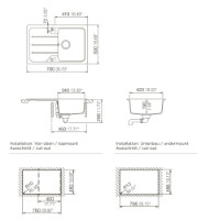 Chiuvetă de bucătărie Schock Formhaus D-100S Moonstone imaginea #3 — magazin online Desire.md