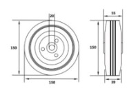 Промышленные колёса Vorel VOR87454 фото №2 — интернет-магазин Desire.md