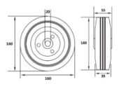 Промышленные колёса Vorel VOR87455 фото №2 — интернет-магазин Desire.md