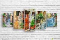 Pictură ArtDesign Green streets of Italy 156х65cm (R-10207)