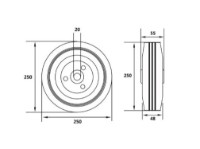 Промышленные колёса Vorel VOR87457 фото №2 — интернет-магазин Desire.md
