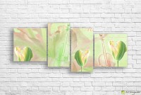 Pictură ArtDesign Green tulips 164x70cm (R-10249)