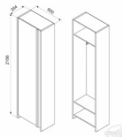 Шкаф Ambianta Solaris 2156x354x600mm Artisan/Crem фото №2 — интернет-магазин Desire.md