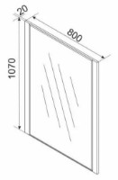 Зеркало Ambianta Solaris 1070x20x800mm Artisan/Crem фото №3 — интернет-магазин Desire.md