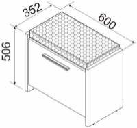 Мини комод Ambianta Solaris 506x352x600mm Artisan/Crem фото №3 — интернет-магазин Desire.md