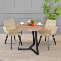 Masă pentru bucătărie Deco Calipso D90 Colonial/Black (T1CA09) imaginea #7 — magazin online Desire.md