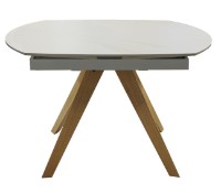 Masă pentru bucătărie Deco Nela 120/180x90x76 White/Ash (MNLA-DFL-WHT) imaginea #2 — magazin online Desire.md