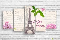 Pictură ArtDesign Greetings from Paris 150x80cm (B-10269)