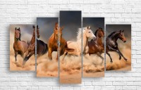 Pictură ArtDesign Herd of horses 136x80cm (F-10183)