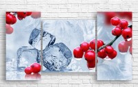Pictură ArtDesign Ice and red viburnum 120x65cm (E-10190)