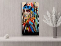 Pictură ArtDesign Indian woman in feathers 45x90cm (PO-10035)