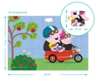 Puzzle Dodo Peppa Pig: Motorcycle travel 35pcs (200335) imaginea #2 — magazin online Desire.md