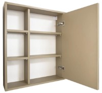 Dulap cu oglindă Mashtab Marbela 11857 800x155x730mm Beige Matte imaginea #2 — magazin online Desire.md