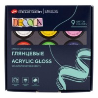 Vopsele de artă Nevskaya Palitra Decola Acrylic Gloss 9 Colors imaginea #1 — magazin online Desire.md