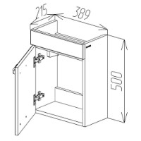 Dulap pentru lavoar Bayro Larra Como 400 (122483) imaginea #4 — magazin online Desire.md