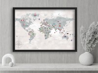 Harta lumii ArtDesign 48x73cm RFK-10028 imaginea #2 — magazin online Desire.md