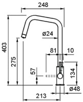 Baterie bucătărie Elleci Flamingo Pure Black (MOKFLMBK) imaginea #3 — magazin online Desire.md