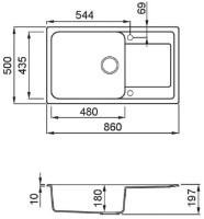 Chiuvetă de bucătărie Elleci Life 410 Cemento (LG241048) imaginea #2 — magazin online Desire.md