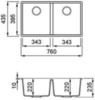 Кухонная мойка Elleci Quadra Undermount 350 Full Black (LGU50040) фото №2 — интернет-магазин Desire.md