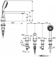 Baterie pentru cadă Kludi Zenta (384240575) imaginea #3 — magazin online Desire.md