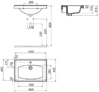 Lavoar Creavit Sera 66cm TF165 imaginea #2 — magazin online Desire.md