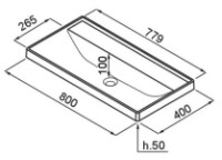 Lavoar Elleci Puro Drop-in White (BDPUD080WH40) imaginea #2 — magazin online Desire.md