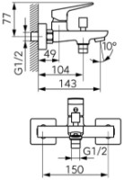 Baterie pentru cadă Ferro Vitto BVI1VLGM imaginea #2 — magazin online Desire.md