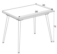 Masă pentru bucătărie Magnusplus Lilis 60x90/90x120 Senkron White imaginea #6 — magazin online Desire.md