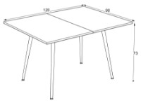 Masă pentru bucătărie Magnusplus Lilis 60x90/90x120 Senkron White imaginea #7 — magazin online Desire.md