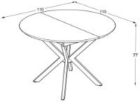Обеденный стол Mobiland Dobok 110x76x110 New Mola фото №3 — интернет-магазин Desire.md