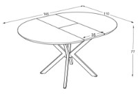 Обеденный стол Mobiland Dobok 110x76x110 New Mola фото №4 — интернет-магазин Desire.md